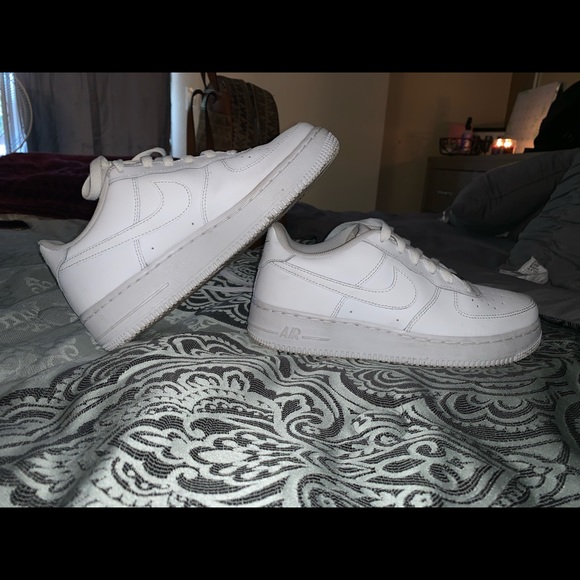 All white Air Force 1s - Picture 2 of 4